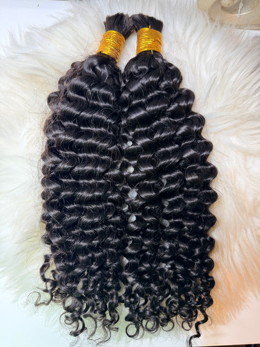 Double Drawn Spanish Curly Bulk Hair